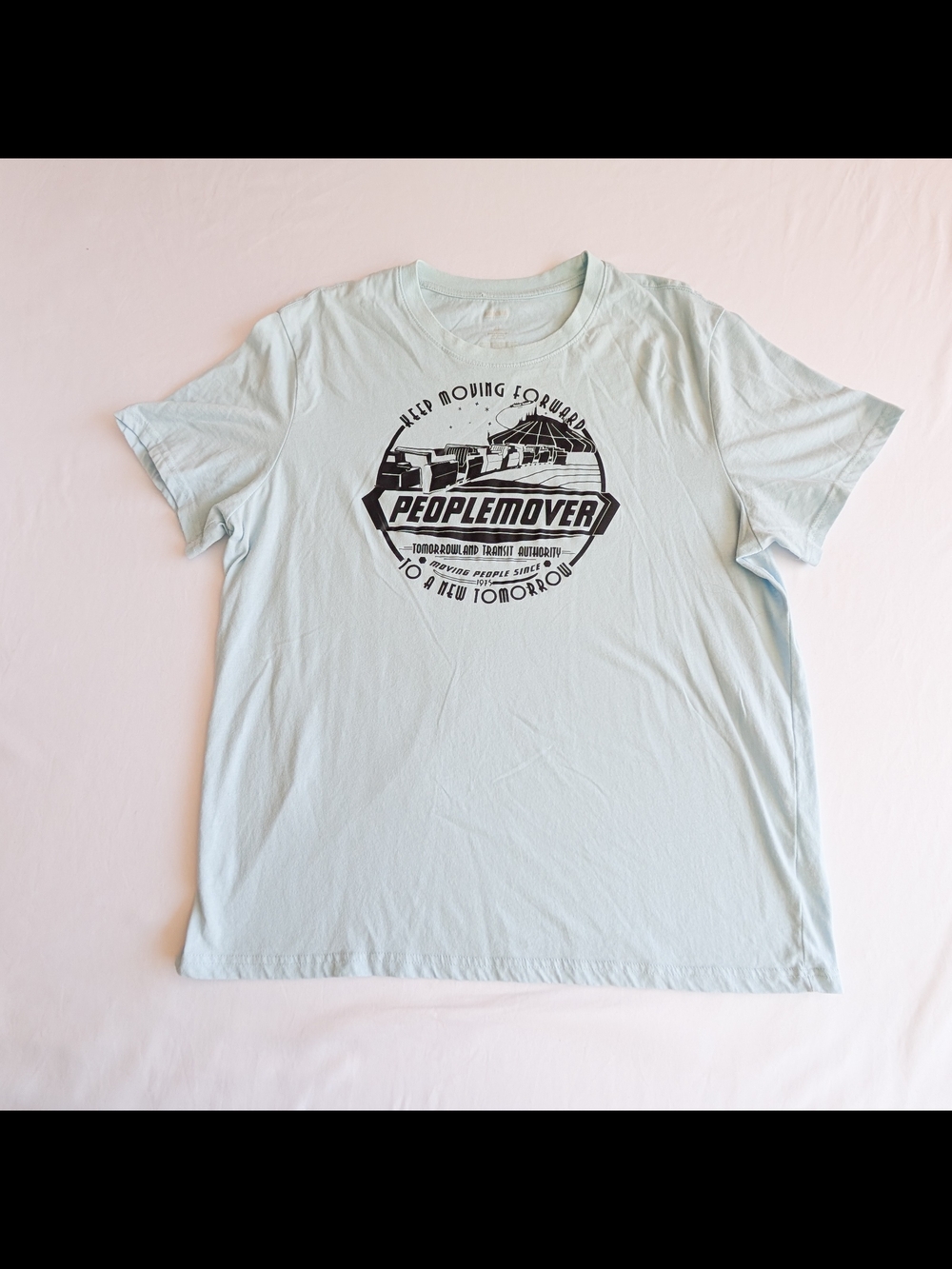 Disney Sonoma Tomorrowland Transit Authority PeopleMover Light Blue T-Shirt XL